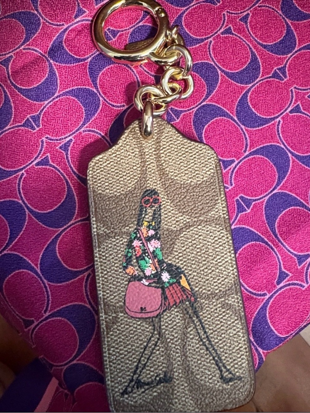 Coach Bonnie bag charm Gold